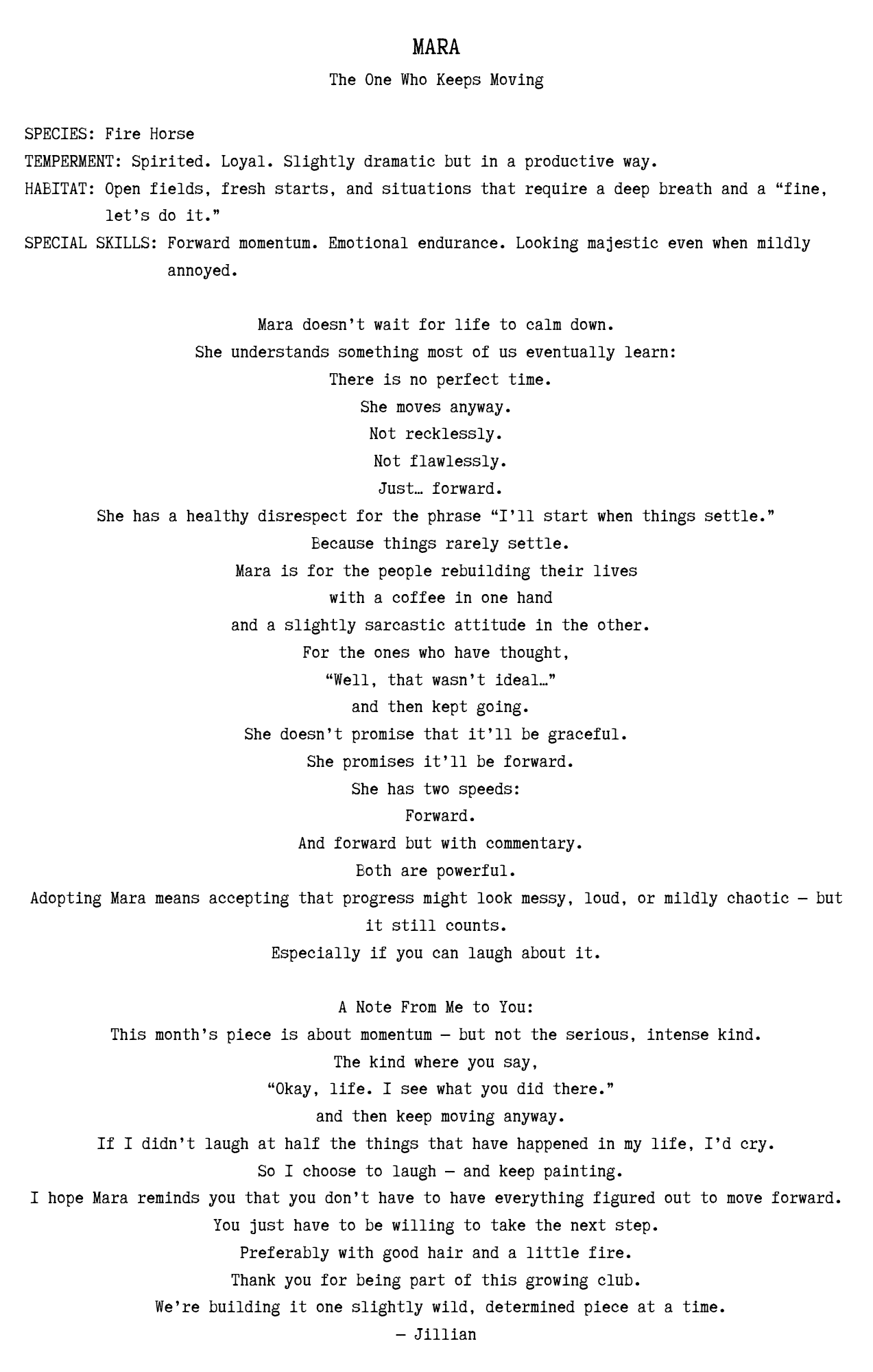 February Spirit Animal