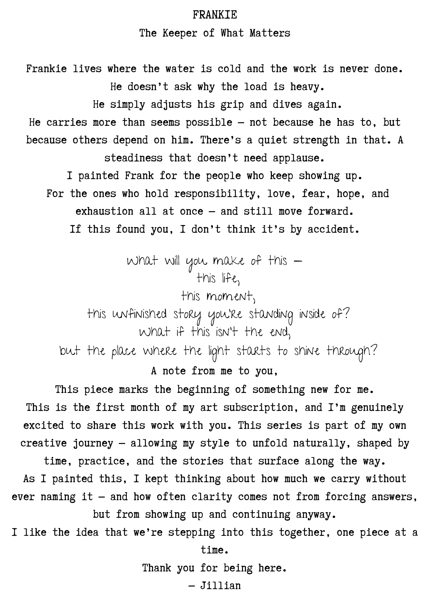 January 2026 Spirit Animal